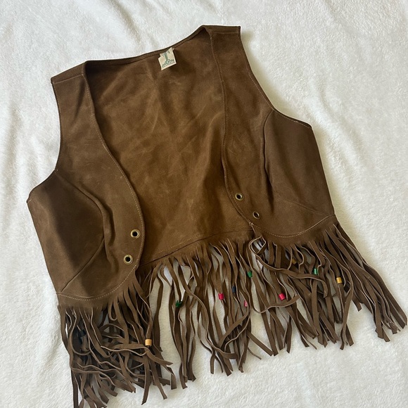 1970s Vintage Darjon Suede Leather Vest and Mini Skirt - Picture 2 of 4